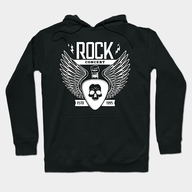 Rock Concert Tee Hoodie by Lifeline/BoneheadZ Apparel